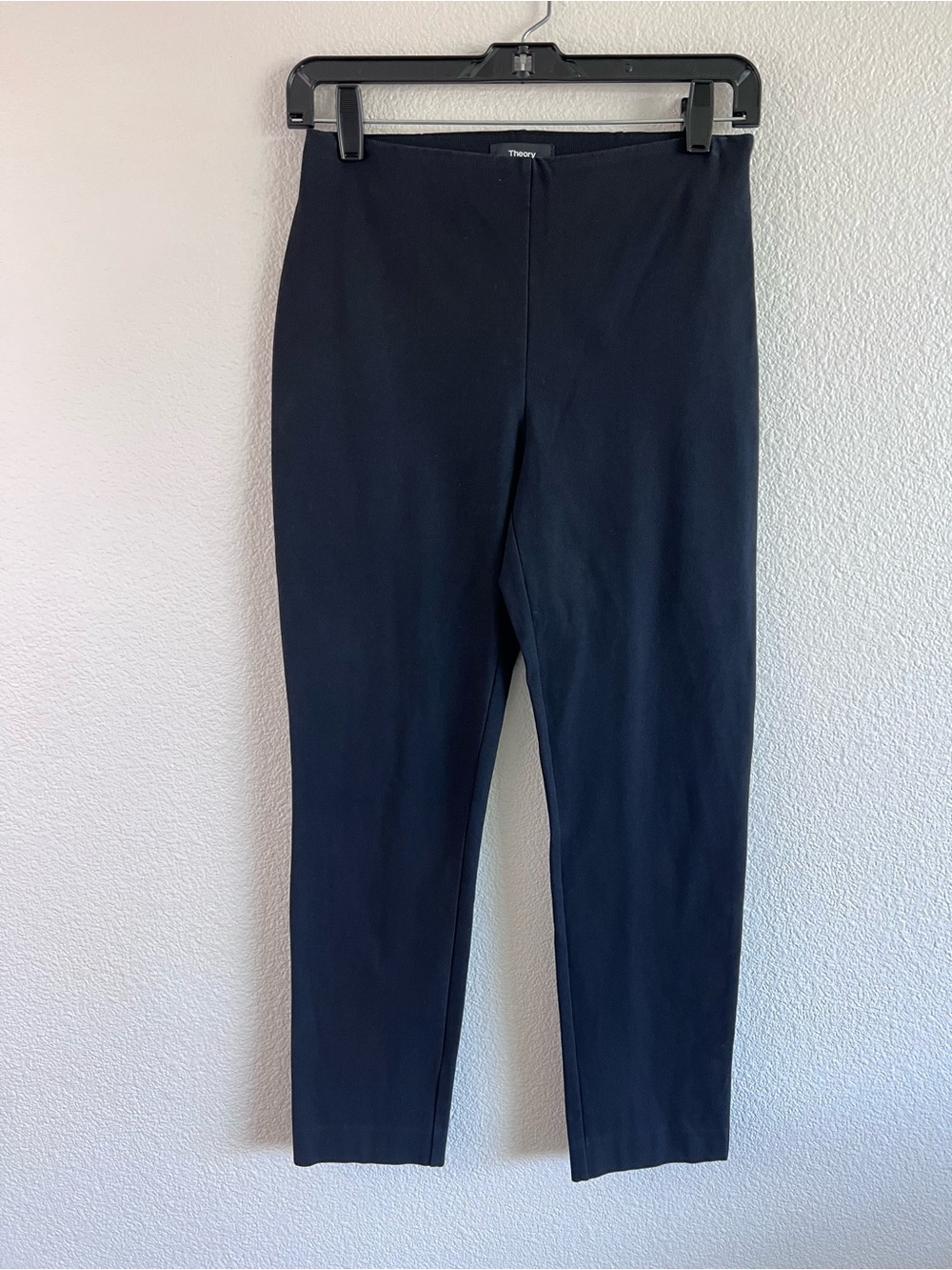 Theory Women's Stretch Cotton Blend Side Zip Ankle Cropped Trousers 4